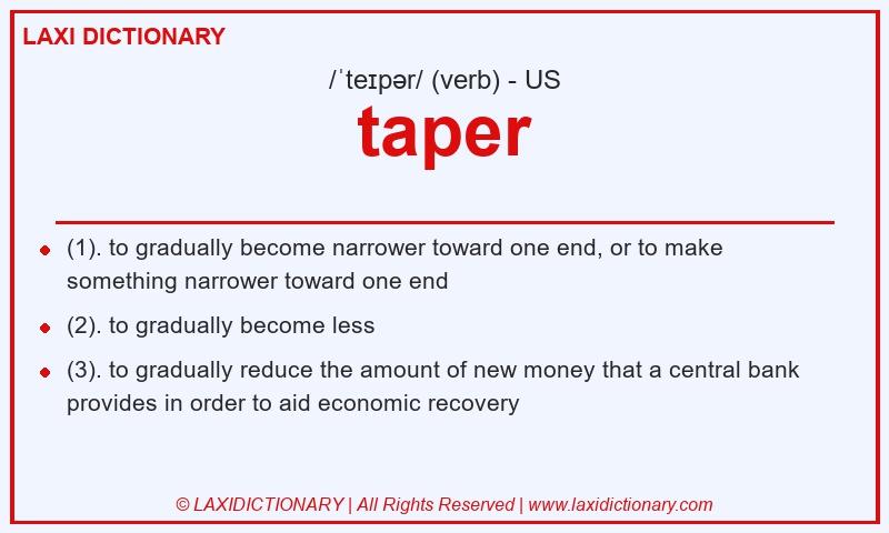 Definition taper in American English