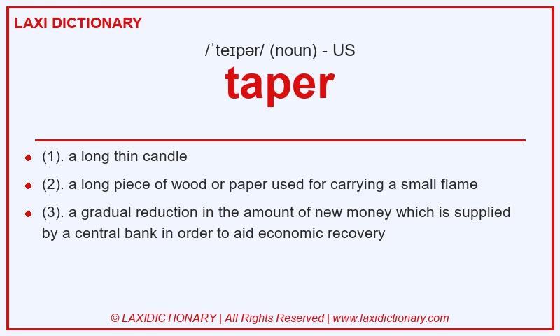 Definition taper in American English