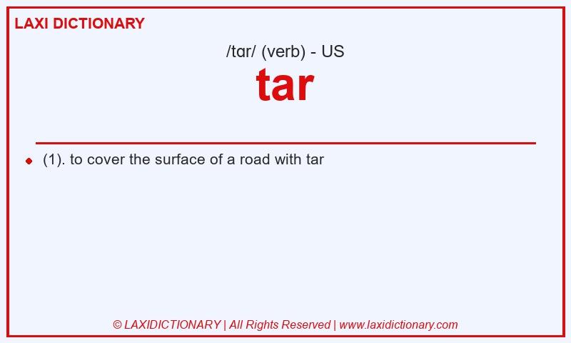 Definition tar in American English