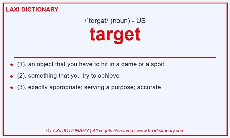 Definition target in American English