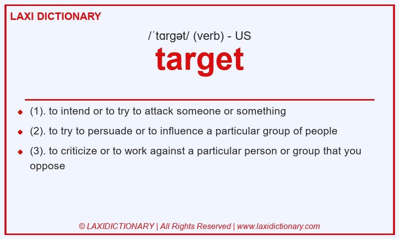 Definition target in American English