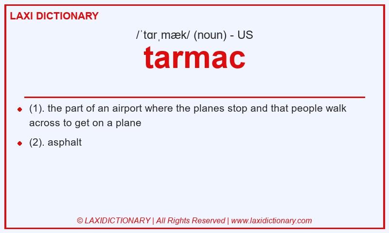 Definition tarmac in American English