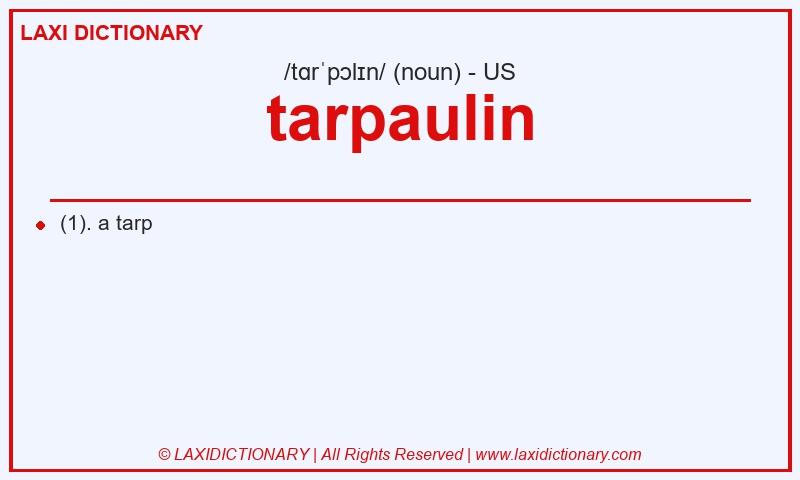 Definition tarpaulin in American English
