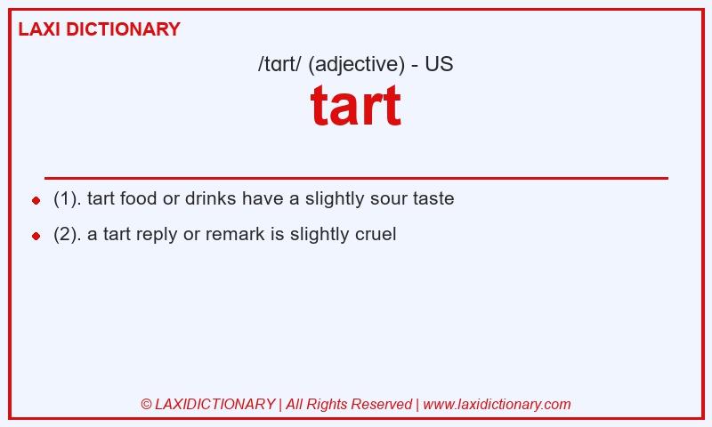 Definition tart in American English
