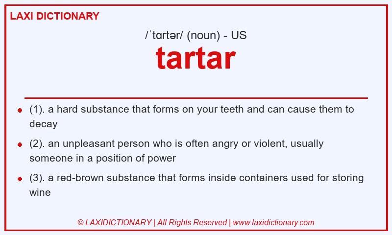 Definition tartar in American English