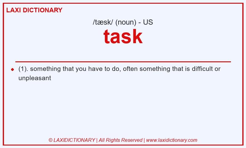 Definition task in American English