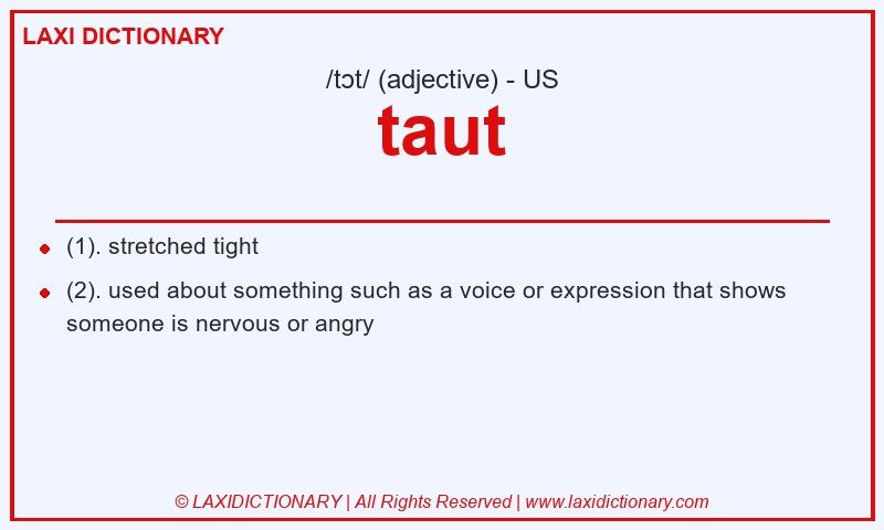 Definition taut in American English