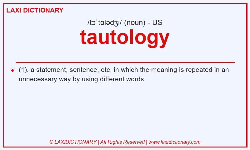 Definition tautology in American English