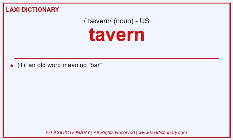 Definition tavern in American English