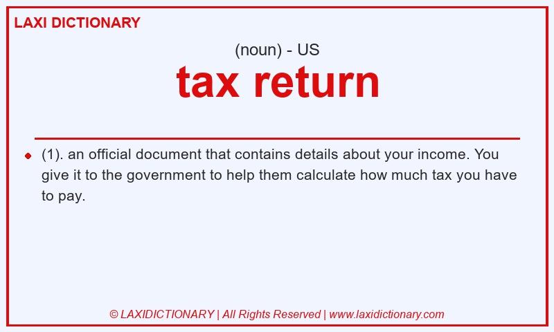Definition tax return in American English