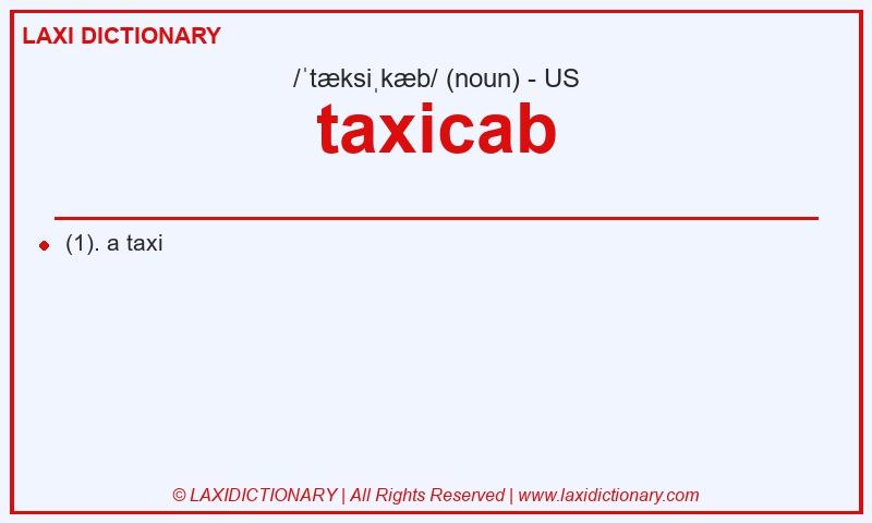 Definition taxicab in American English