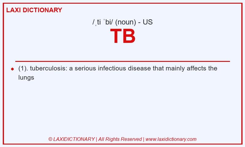 Definition TB in American English