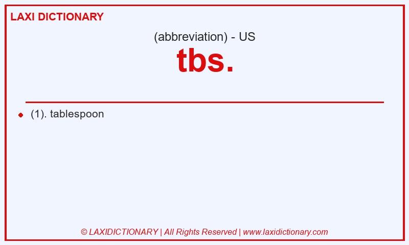 Definition tbs. in American English