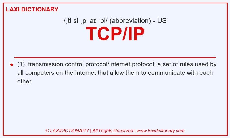 Definition TCP/IP in American English