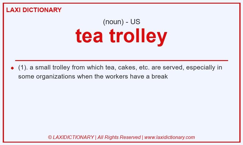 Definition tea trolley in American English