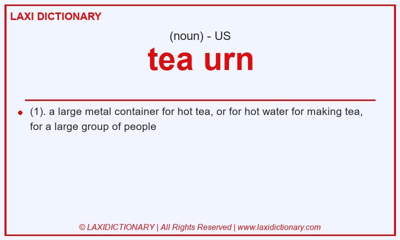Definition tea urn in American English