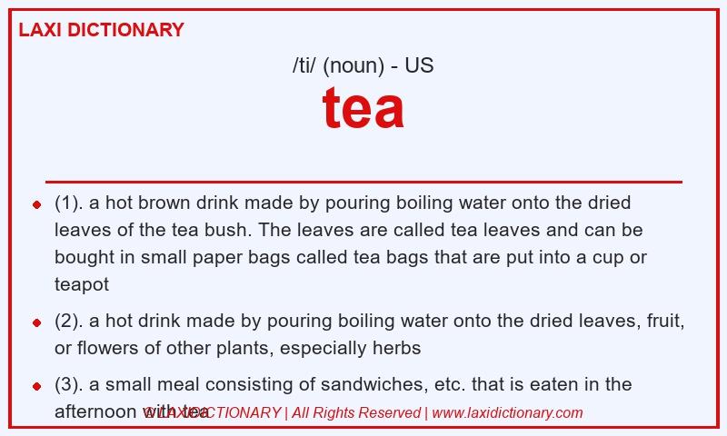 Definition tea in American English
