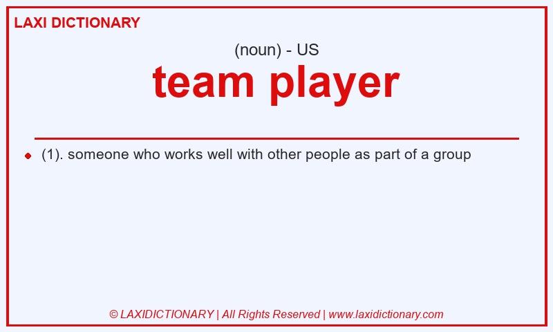 Definition team player in American English
