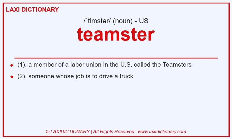 Definition teamster in American English
