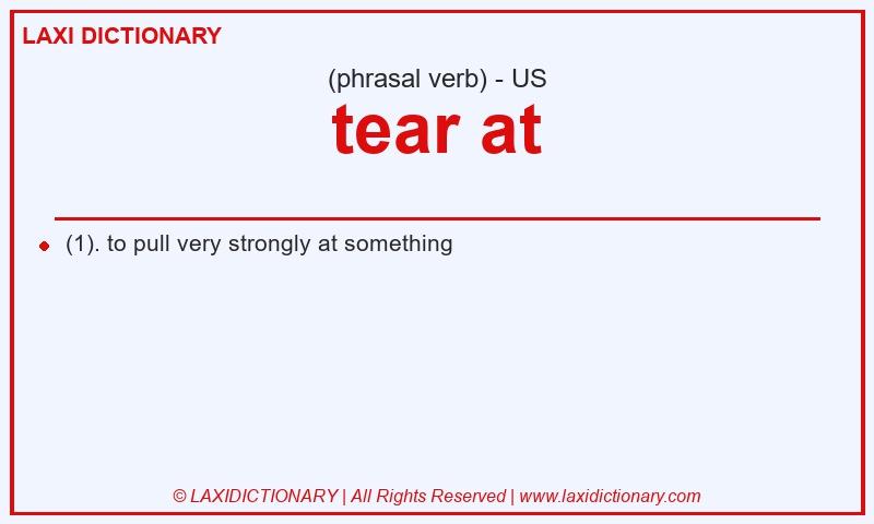 Definition tear at in American English