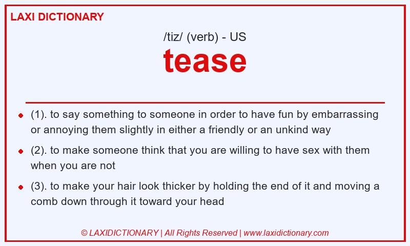 Definition tease in American English