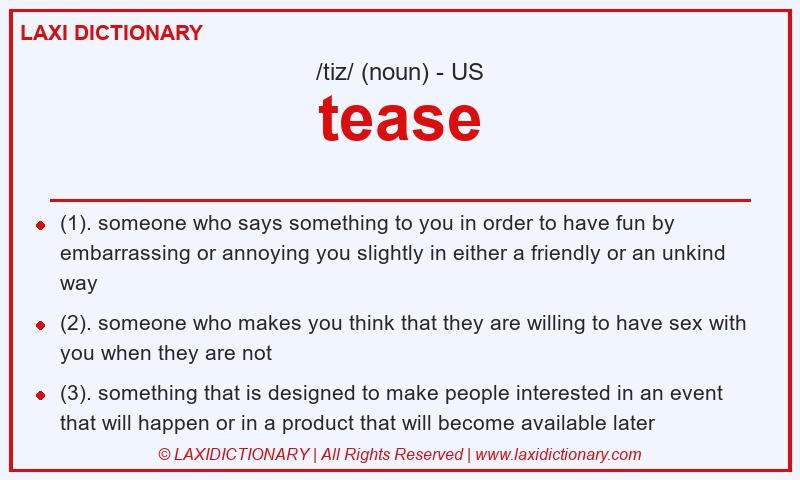 Definition tease in American English
