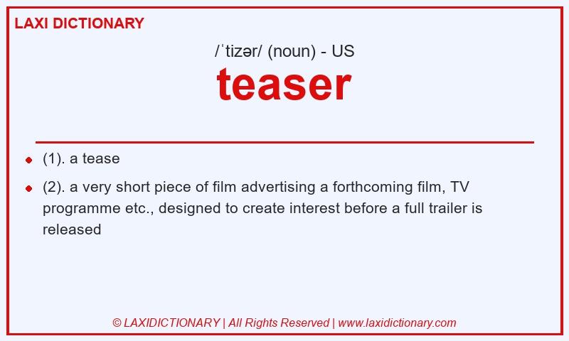 Definition teaser in American English