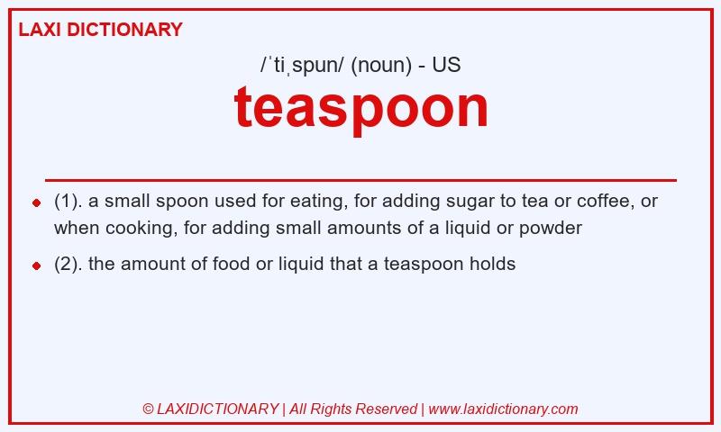 Definition teaspoon in American English