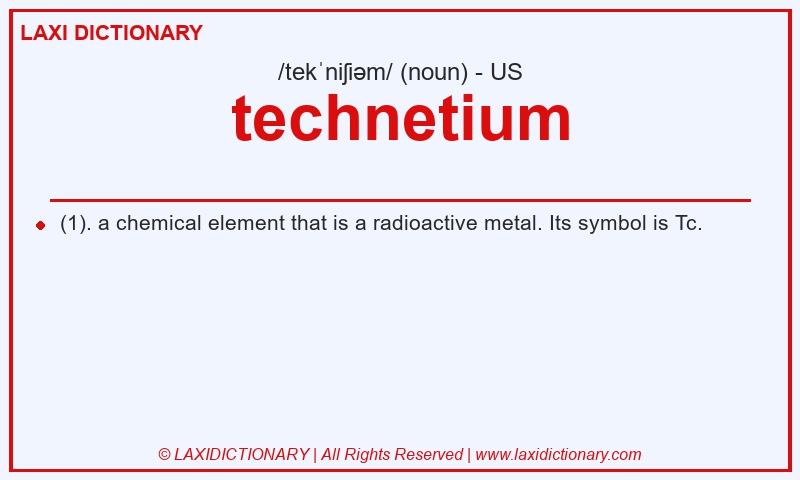 Definition technetium in American English