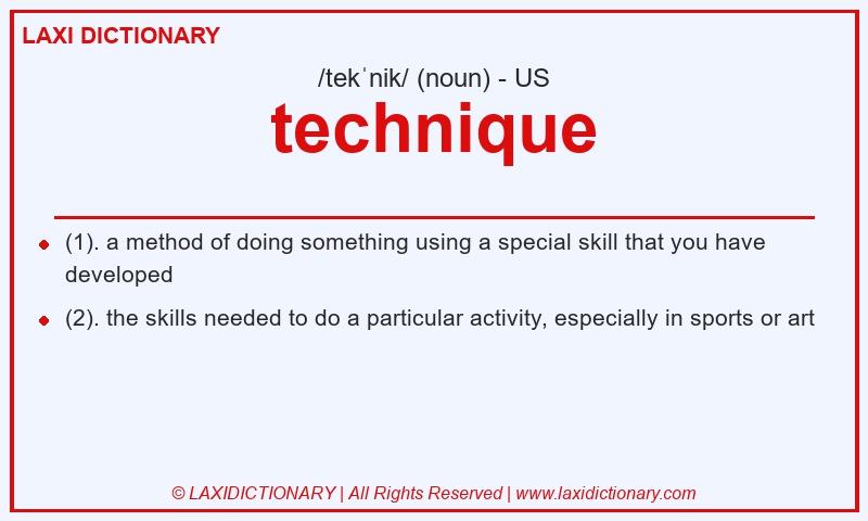 Definition technique in American English