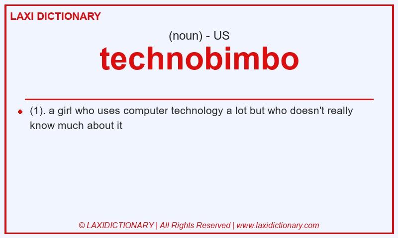 Definition technobimbo in American English