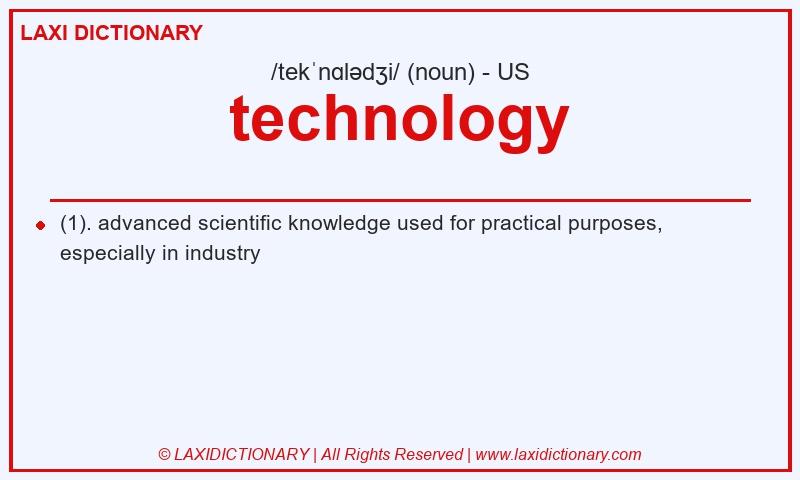 Definition technology in American English