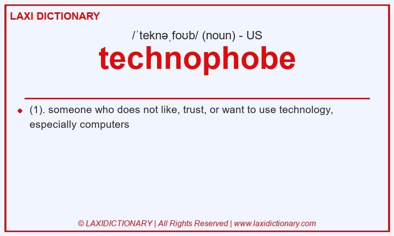 Definition technophobe in American English