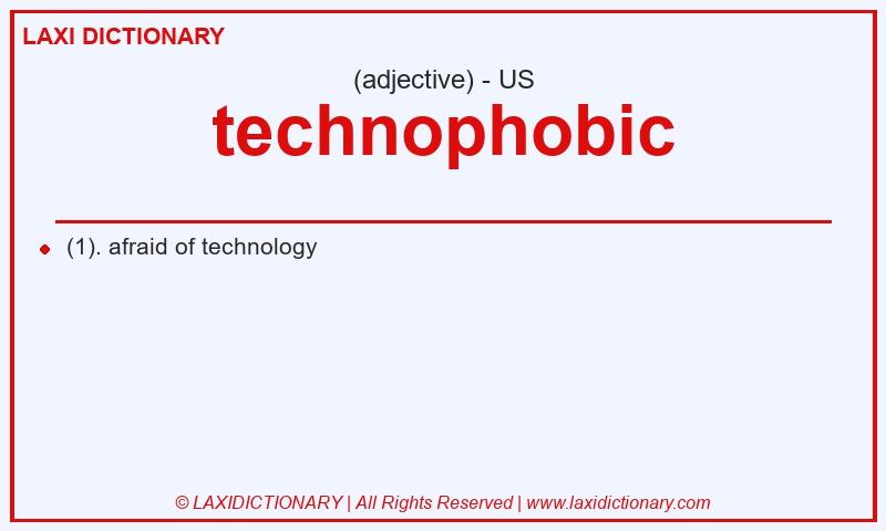 Definition technophobic in American English