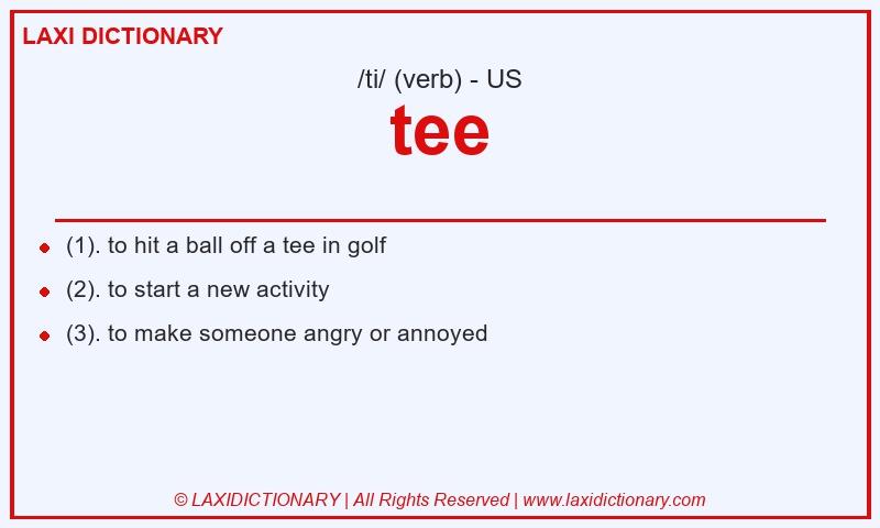 Definition tee in American English