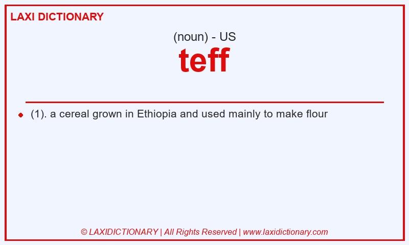 Definition teff in American English