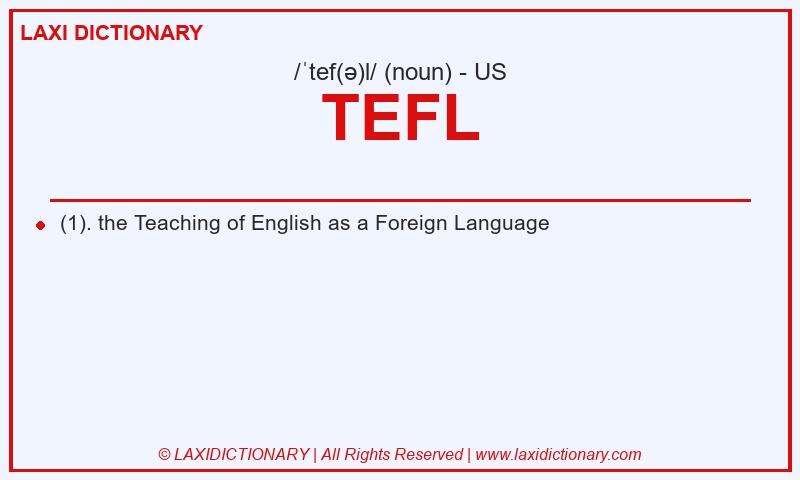 Definition TEFL in American English