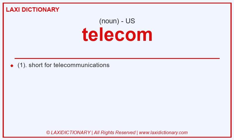 Definition telecom in American English