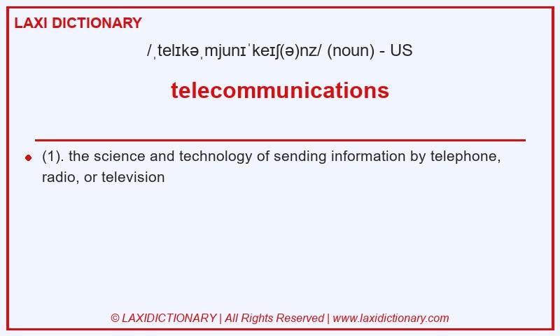Definition telecommunications in American English