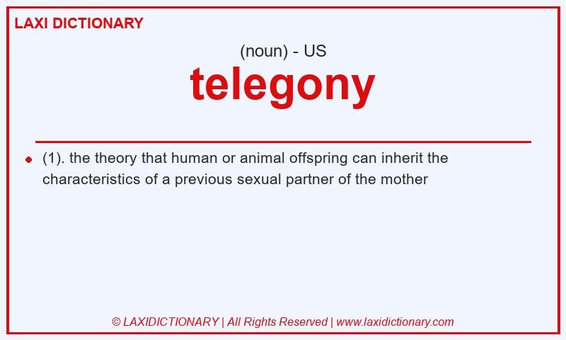 Definition telegony in American English