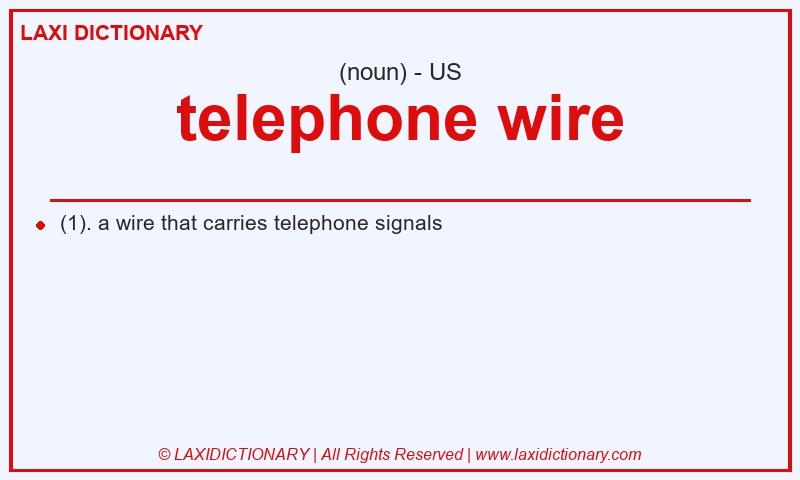 Definition telephone wire in American English