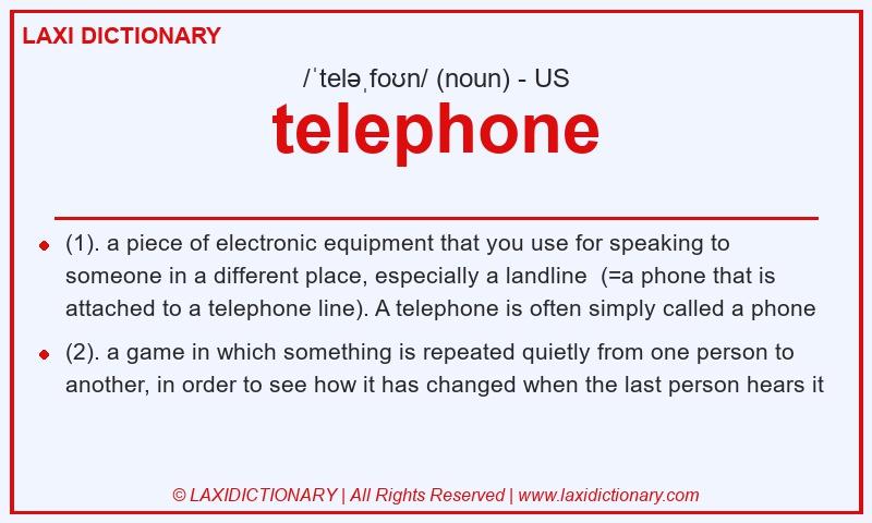 Definition telephone in American English