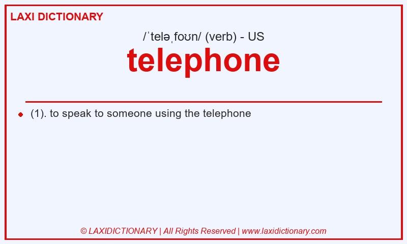 Definition telephone in American English
