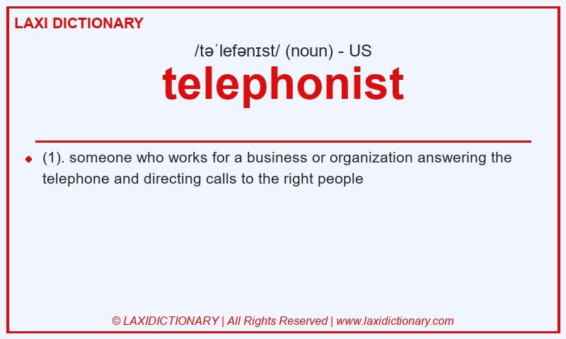 Definition telephonist in American English