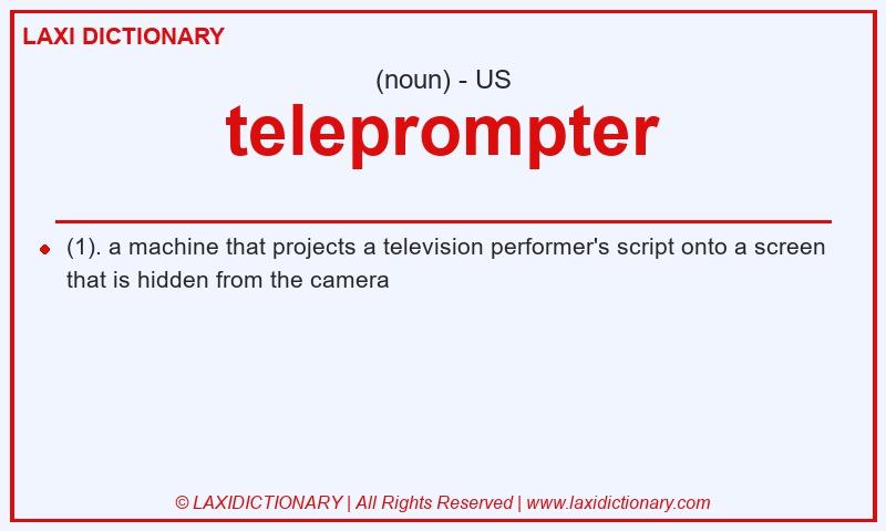 Definition teleprompter in American English