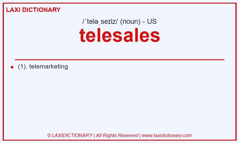Definition telesales in American English