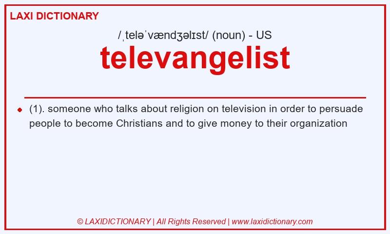 Definition televangelist in American English