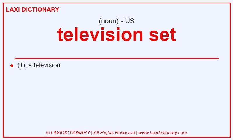 Definition television set in American English