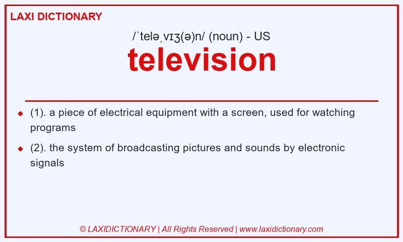 Definition television in American English