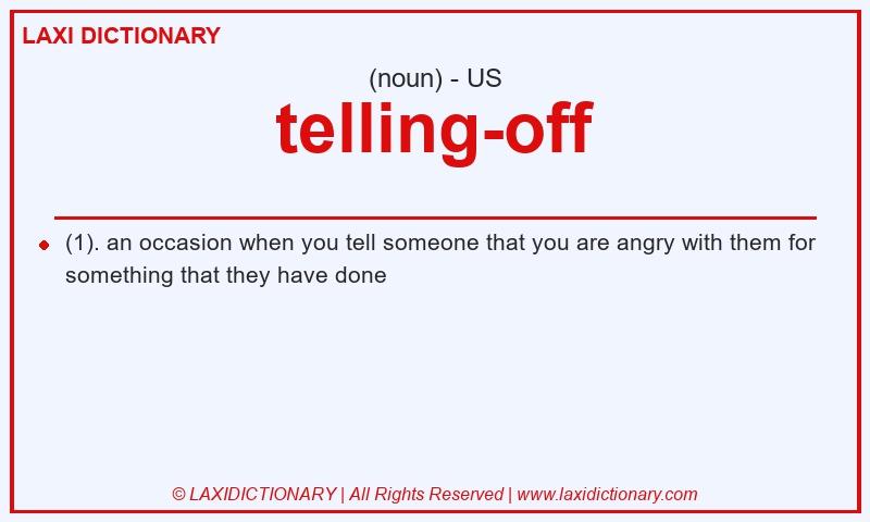 Definition telling-off in American English